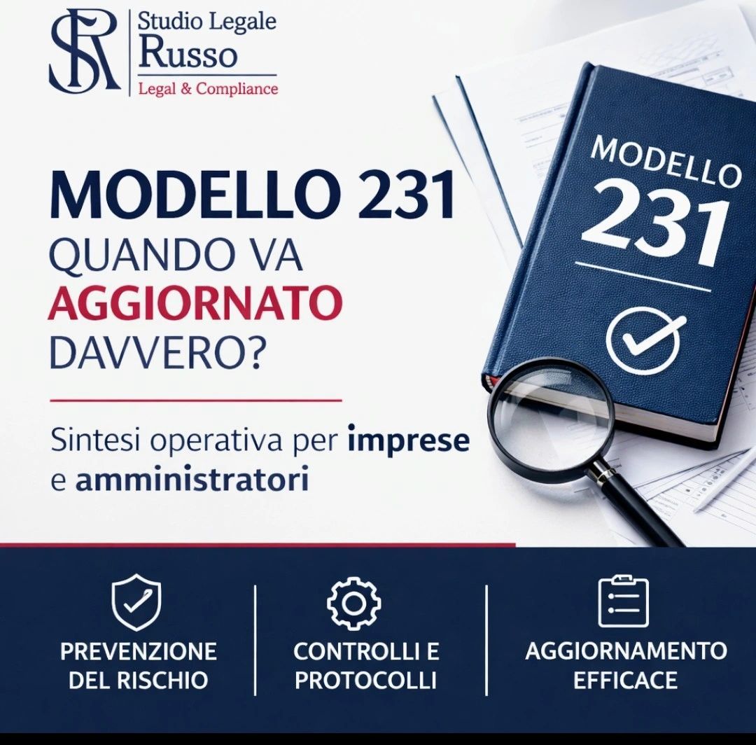Quando aggiornare il Modello 231 – Studio Legale Russo